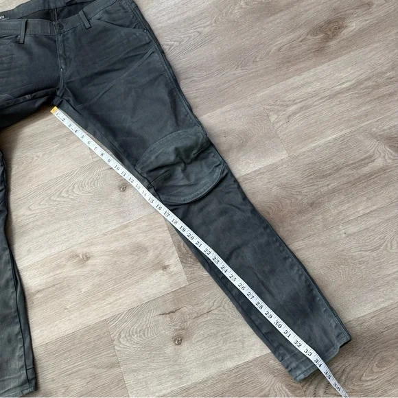 G Star Raw 5620 3D Super Slim Motorcycle Gray Waxed Cotton Stretch